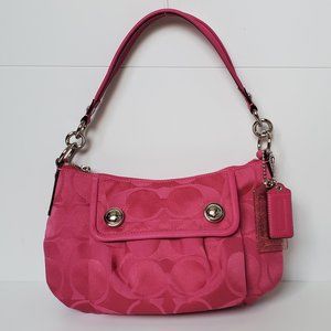 Coach | Poppy Signature Sateen Groovy Shoulder/Crossbody Bag | Hot Pink